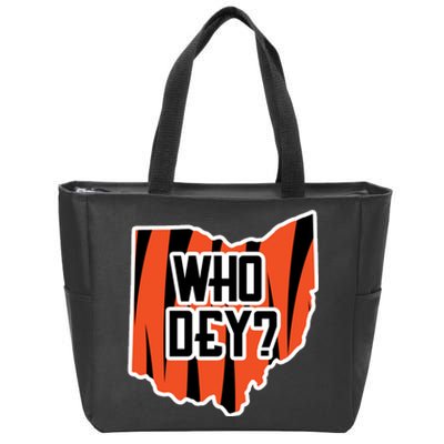 Who Dey? Cincinnati Ohio Zip Tote Bag