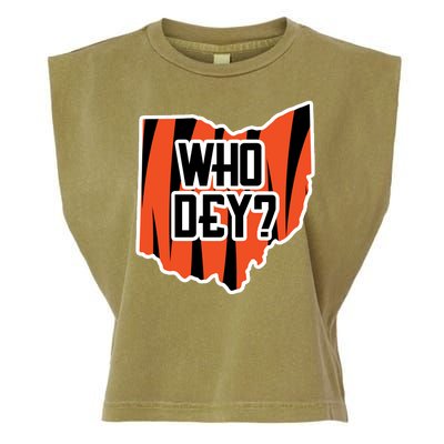 Who Dey? Cincinnati Ohio Garment-Dyed Women's Muscle Tee