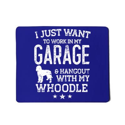 Whoodle Dad Car Garage Hangout Gift Mousepad