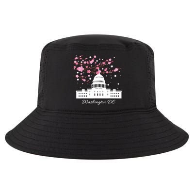 Washington DC Capitol Building Cherry Blossoms TShirt Cool Comfort Performance Bucket Hat
