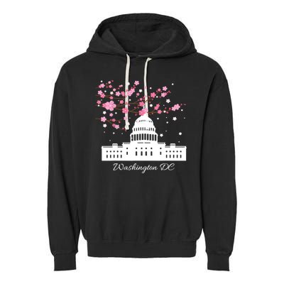 Washington DC Capitol Building Cherry Blossoms TShirt Garment-Dyed Fleece Hoodie