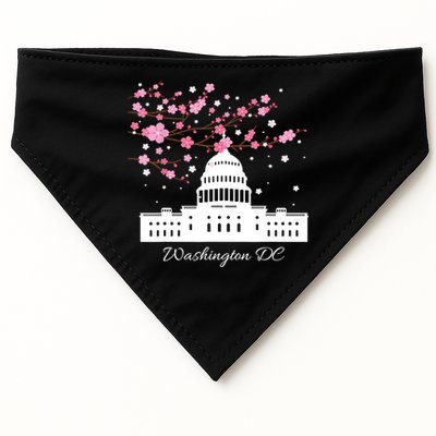 Washington DC Capitol Building Cherry Blossoms TShirt USA-Made Doggie Bandana