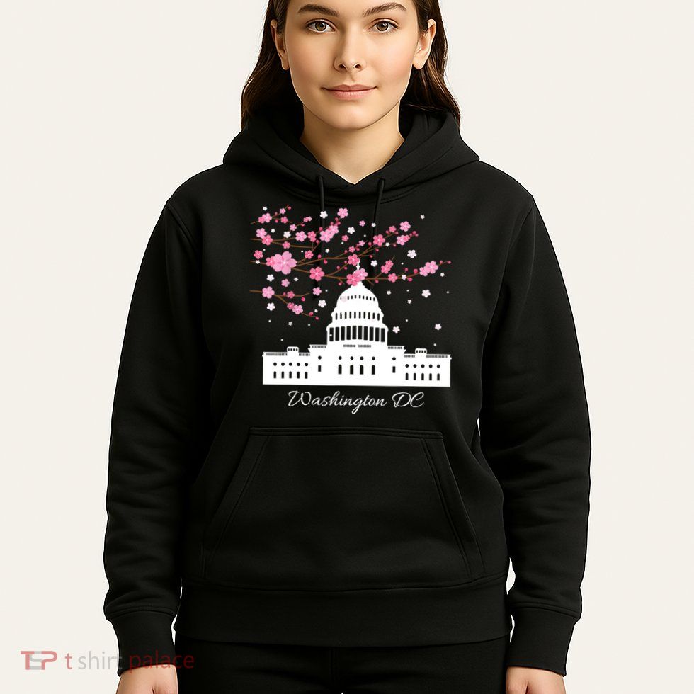 Washington DC Capitol Building Cherry Blossoms TShirt Hoodie