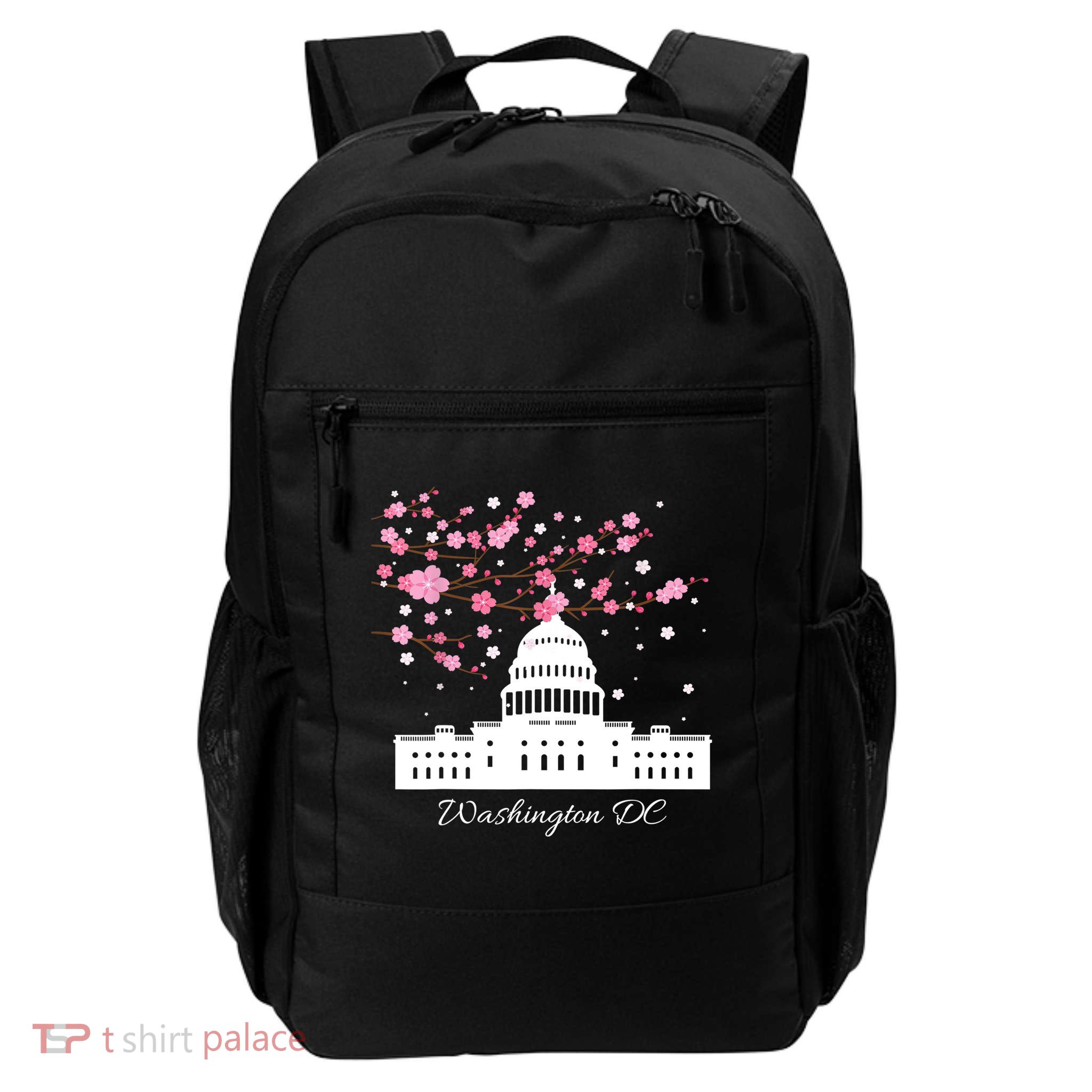 Washington DC Capitol Building Cherry Blossoms TShirt Backpack