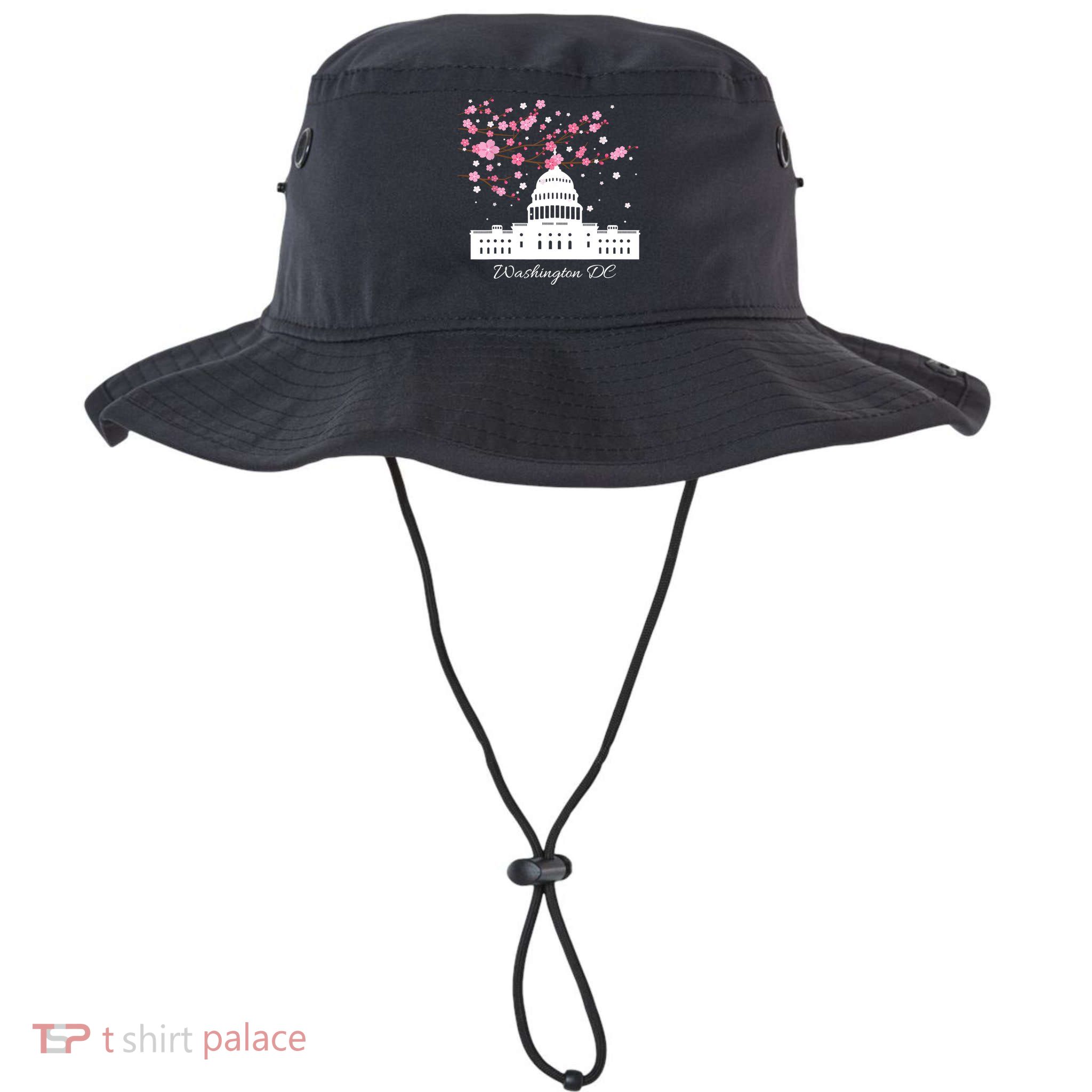 Washington DC Capitol Building Cherry Blossoms TShirt Bucket Hat