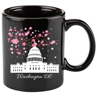 Washington DC Capitol Building Cherry Blossoms TShirt 11oz C Handle Ceramic Mug