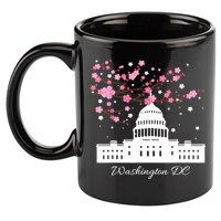 Washington DC Capitol Building Cherry Blossoms TShirt 11oz C Handle Ceramic Mug