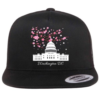 Washington DC Capitol Building Cherry Blossoms TShirt Flatbill Hat