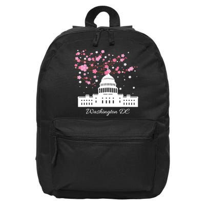Washington DC Capitol Building Cherry Blossoms TShirt 16 in Basic Backpack