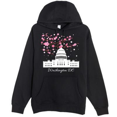 Washington DC Capitol Building Cherry Blossoms TShirt Premium Pullover Hoodie