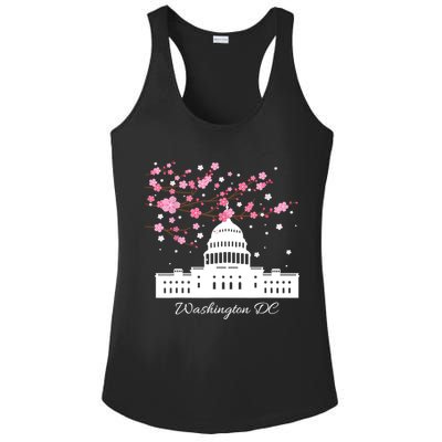 Washington DC Capitol Building Cherry Blossoms TShirt Ladies PosiCharge Competitor Racerback Tank