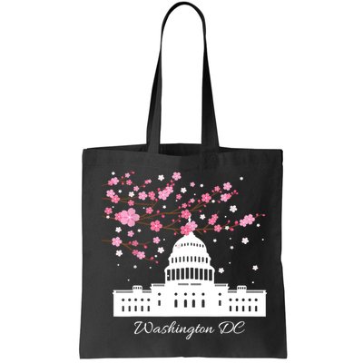 Washington DC Capitol Building Cherry Blossoms TShirt Bag