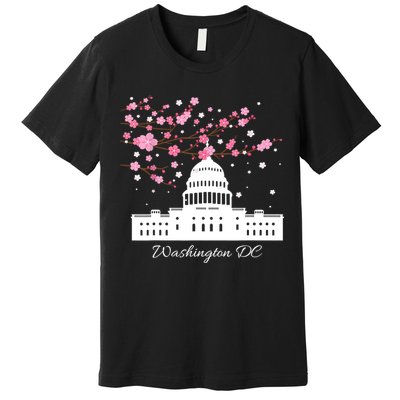 Washington DC Capitol Building Cherry Blossoms TShirt Premium T-Shirt