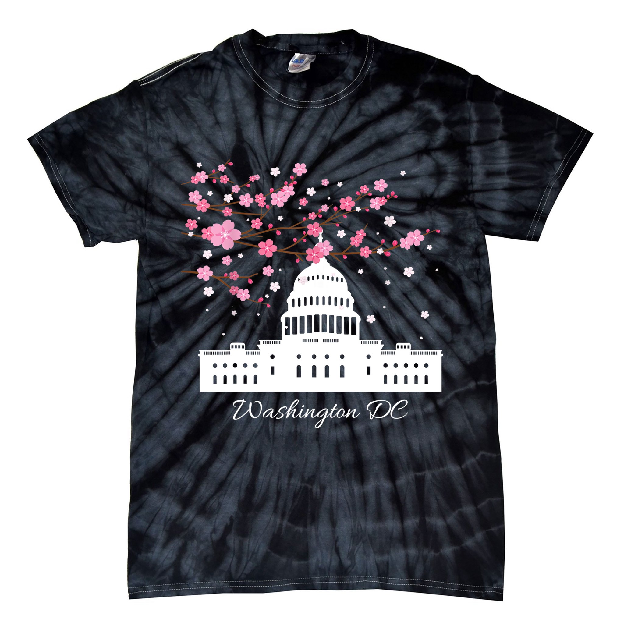 Washington DC Capitol Building Cherry Blossoms TShirt Tie-Dye T-Shirt