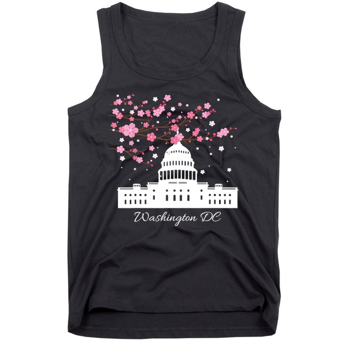 Washington DC Capitol Building Cherry Blossoms TShirt Tank Top