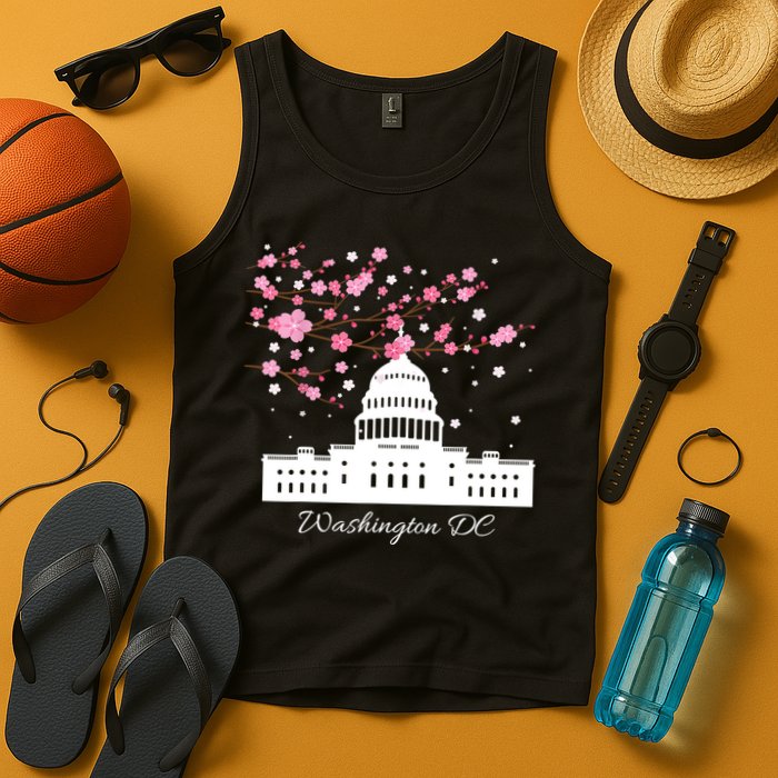 Washington DC Capitol Building Cherry Blossoms TShirt Tank Top