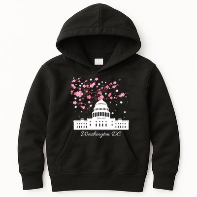 Washington DC Capitol Building Cherry Blossoms TShirt Kids Hoodie