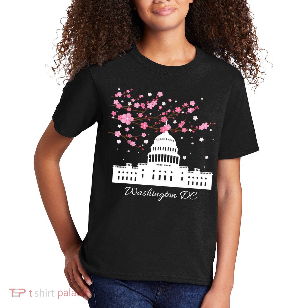 Washington DC Capitol Building Cherry Blossoms TShirt Kids T-Shirt