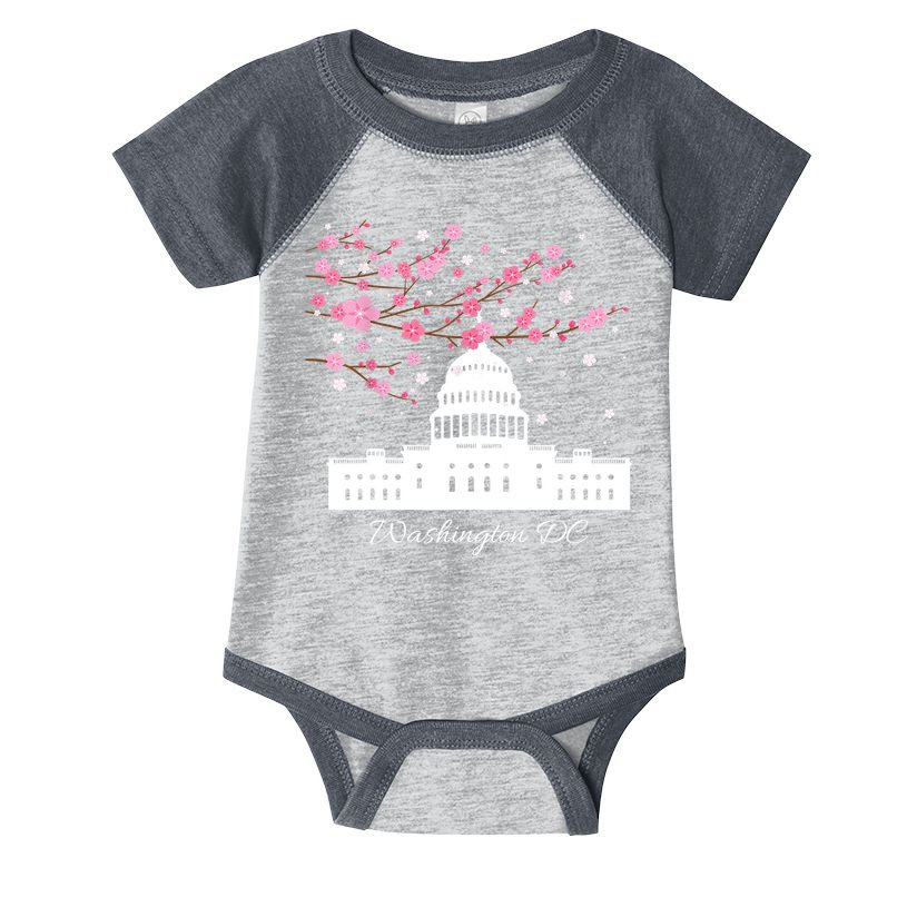 Washington DC Capitol Building Cherry Blossoms TShirt Infant Baby Jersey Bodysuit