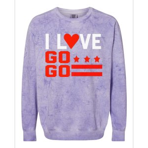 Washington D C I Love Go Go Music Gift For Kids And Adults Colorblast Crewneck Sweatshirt