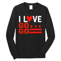 Washington D C I Love Go Go Music Gift For Kids And Adults Long Sleeve Shirt