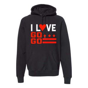 Washington D C I Love Go Go Music Gift For Kids And Adults Premium Hoodie