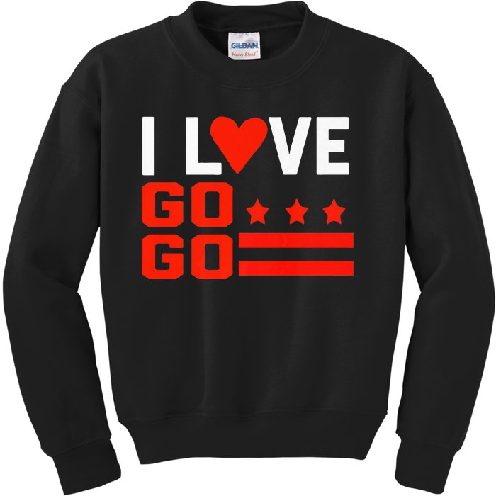 Washington D C I Love Go Go Music Gift For Kids And Adults Kids Sweatshirt