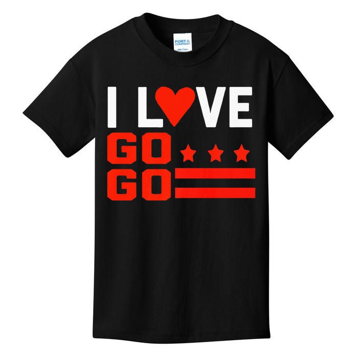 Washington D C I Love Go Go Music Gift For Kids And Adults Kids T-Shirt