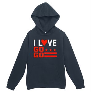 Washington D C I Love Go Go Music Gift For Kids And Adults Urban Pullover Hoodie