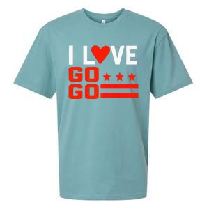 Washington D C I Love Go Go Music Gift For Kids And Adults Sueded Cloud Jersey T-Shirt