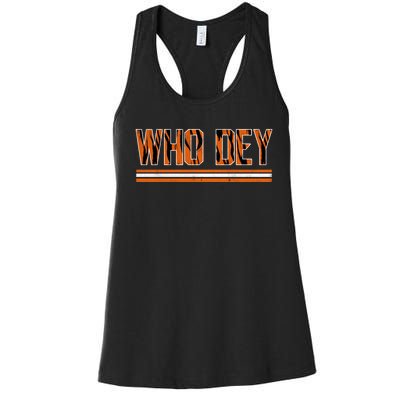 Who Dey Cincinnati Cincy Fan Women's Racerback Tank