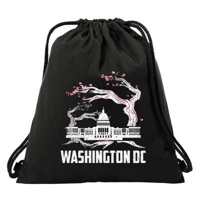 Washington Dc Cherry Blossom Capitol Hill Usa Souvenir Drawstring Bag