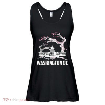 Washington Dc Cherry Blossom Capitol Hill Usa Souvenir Ladies Essential Flowy Tank