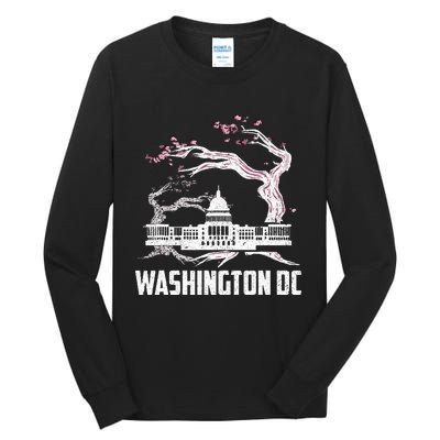 Washington Dc Cherry Blossom Capitol Hill Usa Souvenir Tall Long Sleeve T-Shirt