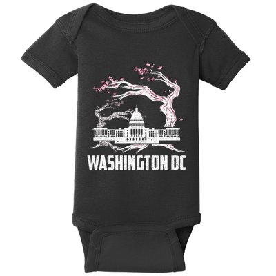 Washington Dc Cherry Blossom Capitol Hill Usa Souvenir Baby Bodysuit