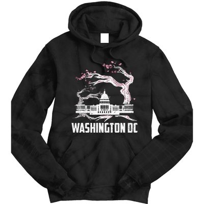 Washington Dc Cherry Blossom Capitol Hill Usa Souvenir Tie Dye Hoodie