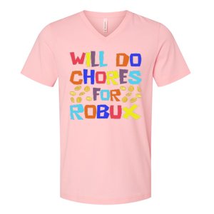 Will Do Chores For Robux V-Neck T-Shirt