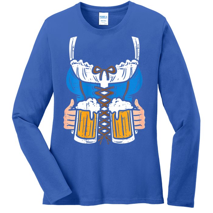 Womens Drindl Costume German Bavarian Oktoberfest Festival Women Ladies Long Sleeve Shirt