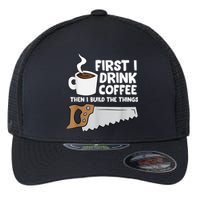 Woodworking Drinking Coffee Woodworker Carpenter Coffee Flexfit Unipanel Trucker Cap