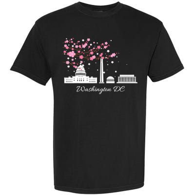 Washington DC Cherry Blossoms Monuments Memorials TShirt Garment-Dyed Heavyweight T-Shirt