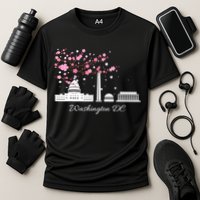 Washington DC Cherry Blossoms Monuments Memorials TShirt Cooling Performance Crew T-Shirt