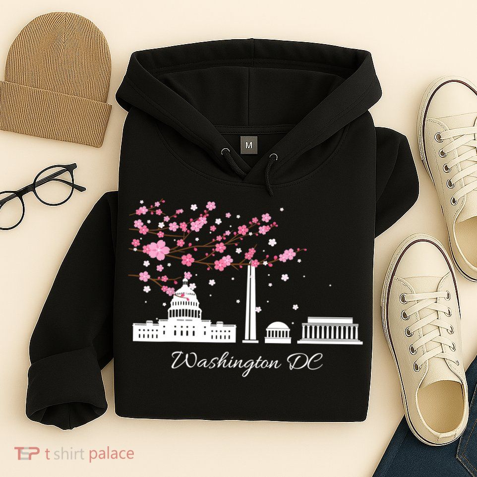 Washington DC Cherry Blossoms Monuments Memorials TShirt Hoodie