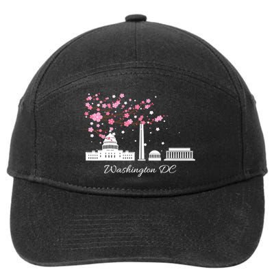 Washington DC Cherry Blossoms Monuments Memorials TShirt 7-Panel Snapback Hat
