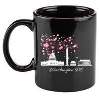 Washington DC Cherry Blossoms Monuments Memorials TShirt 11oz C Handle Ceramic Mug