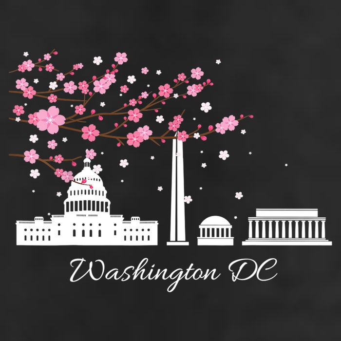 Washington DC Cherry Blossoms Monuments Memorials TShirt 11oz C Handle Ceramic Mug