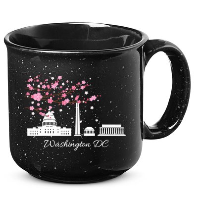 Washington DC Cherry Blossoms Monuments Memorials TShirt 15oz Campfire Ceramic Mug