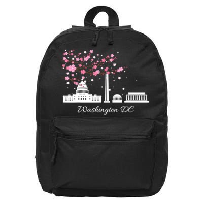 Washington DC Cherry Blossoms Monuments Memorials TShirt 16 in Basic Backpack