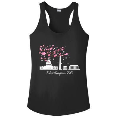 Washington DC Cherry Blossoms Monuments Memorials TShirt Ladies PosiCharge Competitor Racerback Tank