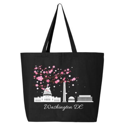 Washington DC Cherry Blossoms Monuments Memorials TShirt 25L Jumbo Tote