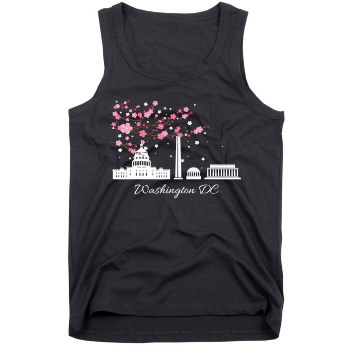 Washington DC Cherry Blossoms Monuments Memorials TShirt Tank Top
